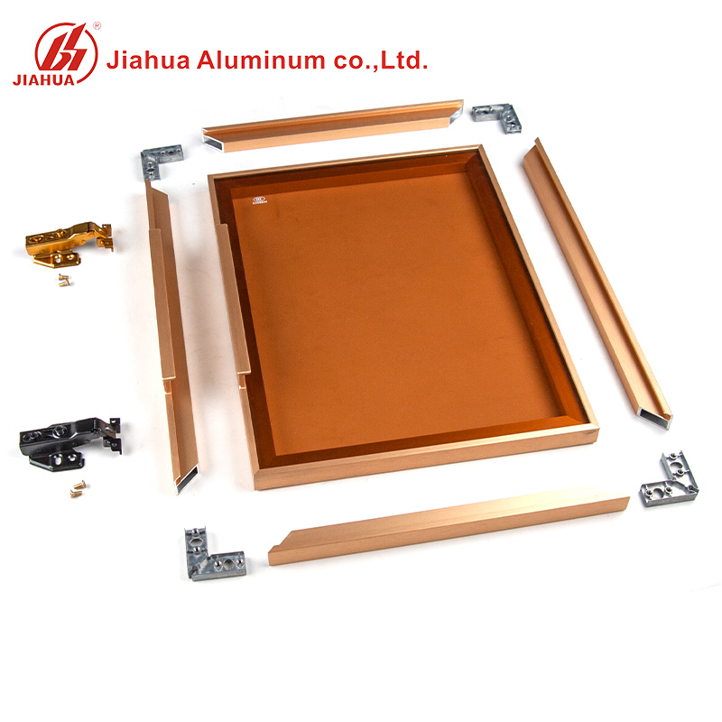 Aluminium furnitures aliminum profile for glass door kitchen